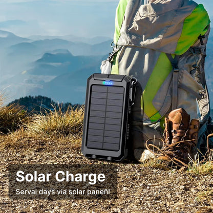 Voltisola - Batteria Solare Esterna 20.000 mAh, Impermeabile – Powerbank Portatile