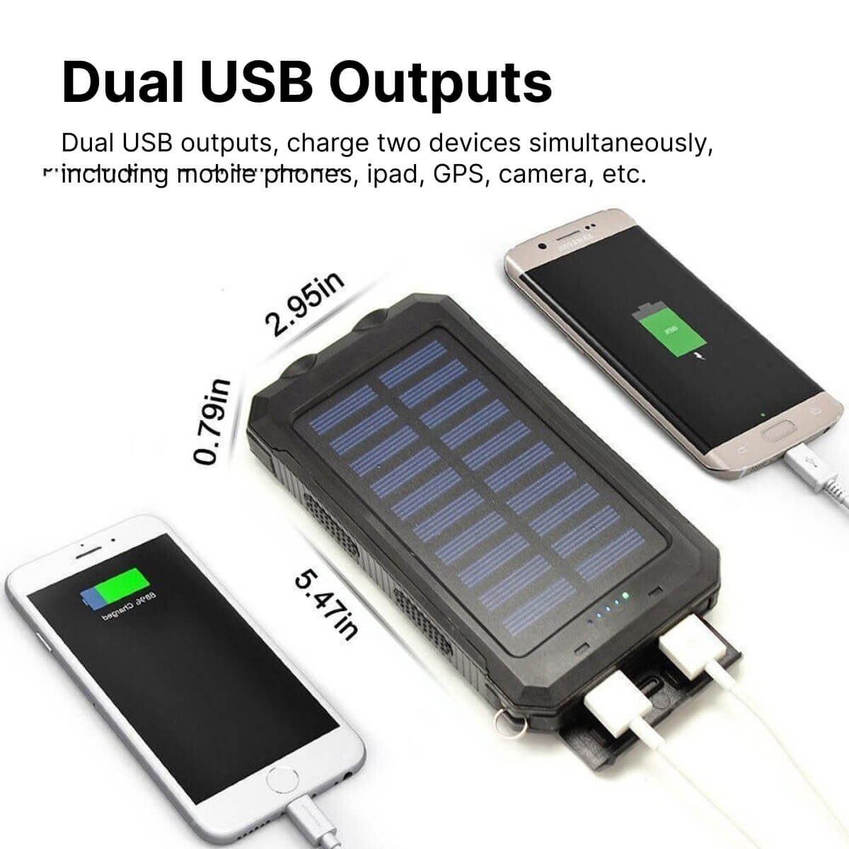 Voltisola - Batteria Solare Esterna 20.000 mAh, Impermeabile – Powerbank Portatile