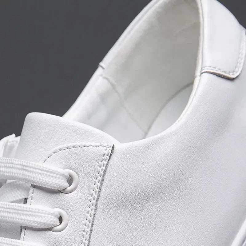 Sneaker in pelle da uomo moderne con suola bianca – Scarpe casual eleganti per il quotidiano e il business