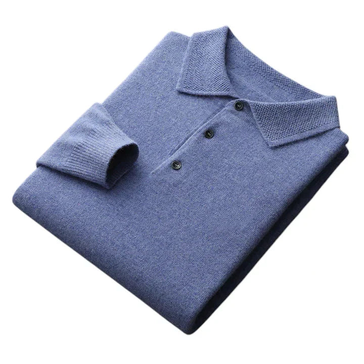 polo uomo cashmere maniche lunghe