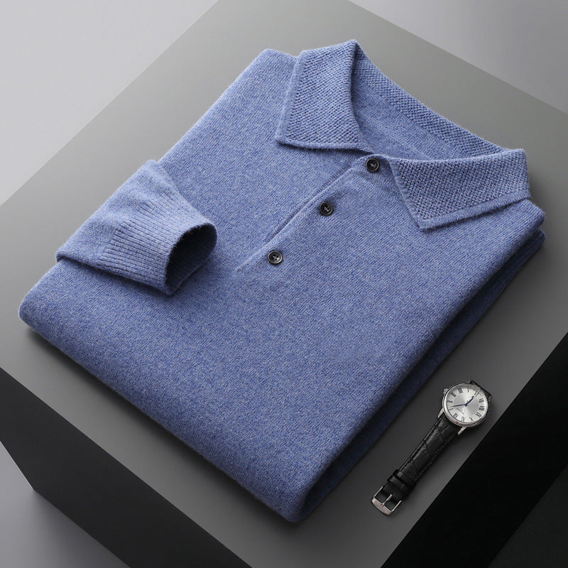 polo uomo cashmere maniche lunghe