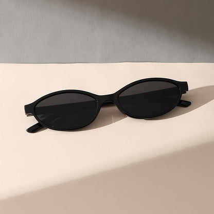 Occhiali da sole vintage sottili con protezione UV400 per donne – Eleganti occhiali slim in marrone e nero