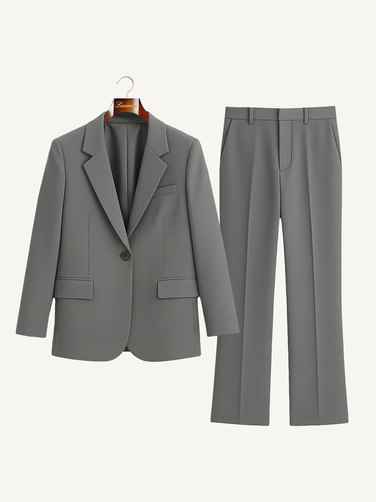 Completo elegante da donna – Set moderno di blazer e pantaloni in tessuto