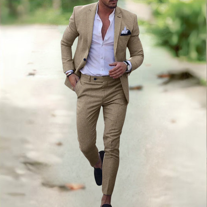 completo uomo due pezzi lino