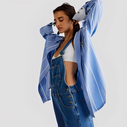 Koralie - Salopette in Jeans Classica e Larga per Donne
