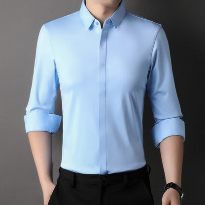 Théo - Camicia Mirabella, Antifreddo e Stretch per Primavera e Estate, Elegante per Uomini