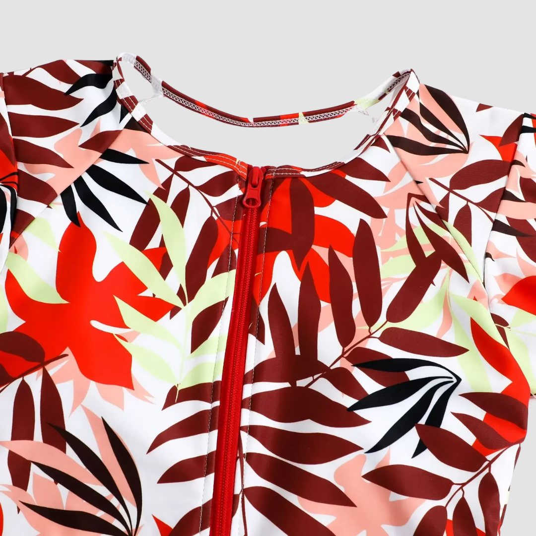 Costume da bagno sportivo da donna con zip – Modellante e comodo per spiaggia e piscina