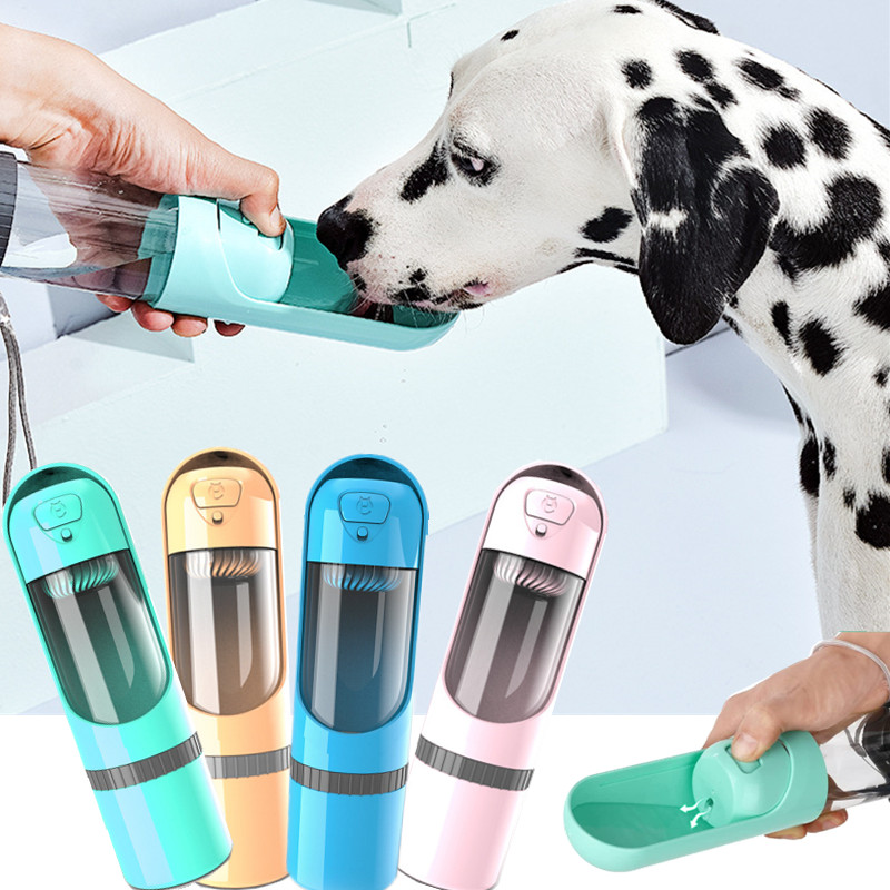 Bottiglia d'acqua portatile 2-in-1 per cani – Distributore di acqua e cibo per viaggi
