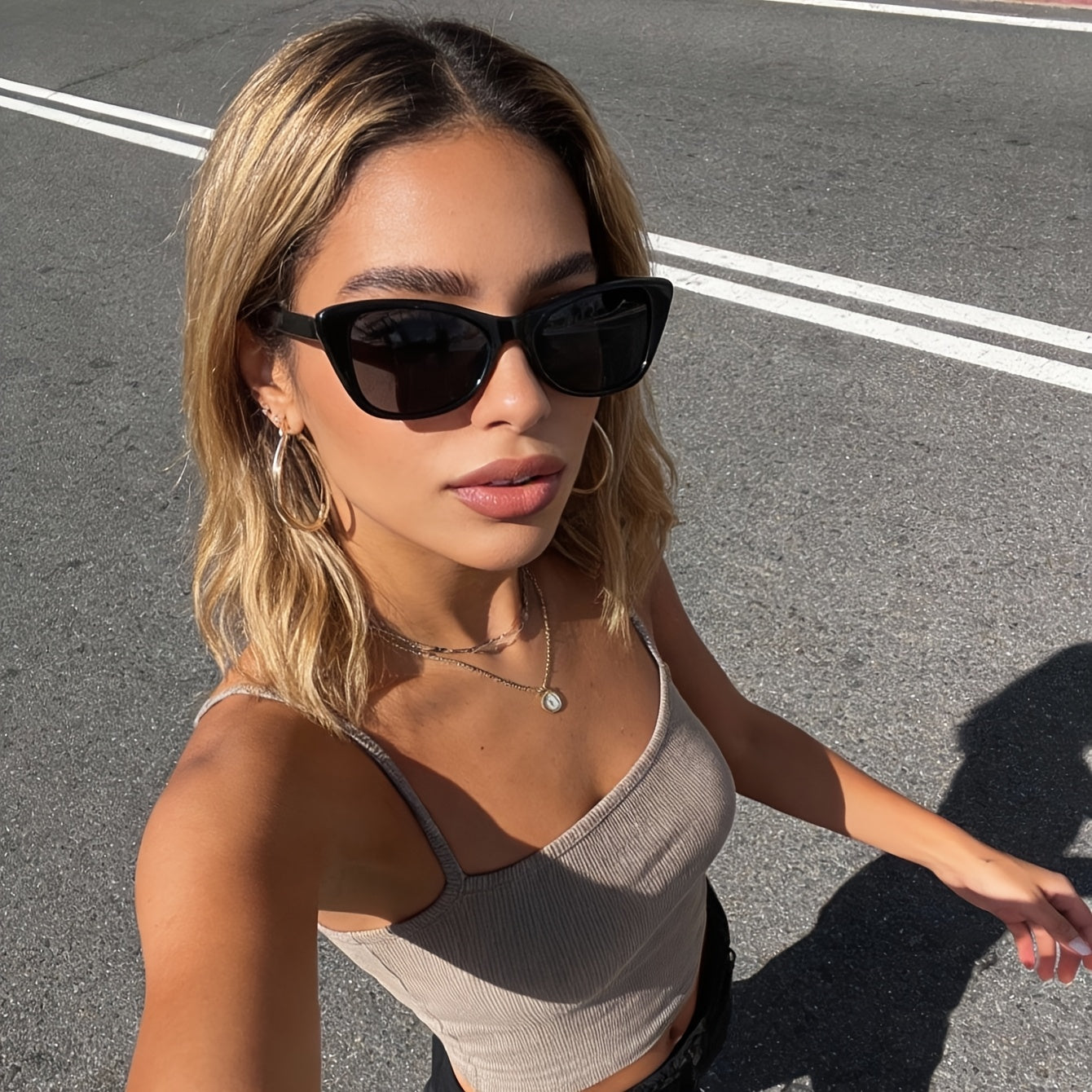 Elegante occhiali da sole Cat-Eye per donne – Protezione UV400 & Stile Streetwear senza tempo