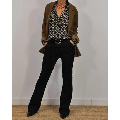 Faylise - Elegante Blusa Oversize con Motivo