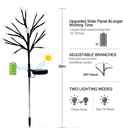 Luméa - Lampade solari per il giardino a forma di fiori di ciliegio