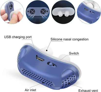 Respilux - Micro dispositivo CPAP per apnea notturna in viaggio e anti russamento – Alternativa al CPAP