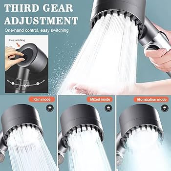AquaForce - Doccia manuale HydraPulse con il 200% di pressione dell'acqua per la casa