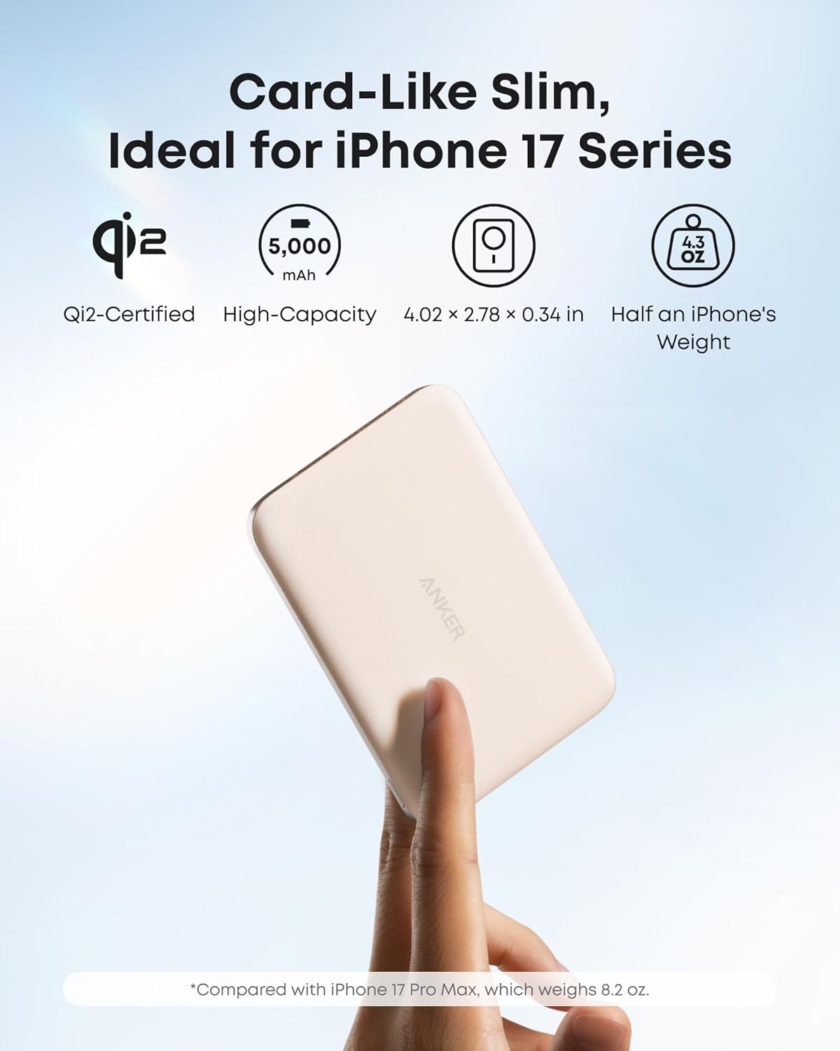 Powerbank magnetica 5000mAh con Qi2 e USB-C – Caricatore ultra slim rapido per iPhone