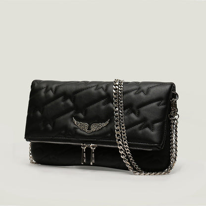 Elegante borsa a spalla con catena e design trapuntato – Borsa a tracolla stilosa per donne