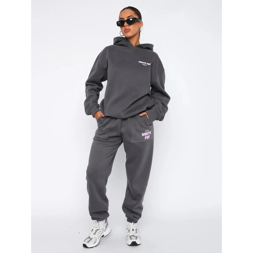 Félicie - Set di tute sportive casual per donne | Felpa con cappuccio & Pantaloni da jogging | Morbido rivestimento in fleece