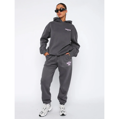 Félicie - Set di tute sportive casual per donne | Felpa con cappuccio & Pantaloni da jogging | Morbido rivestimento in fleece