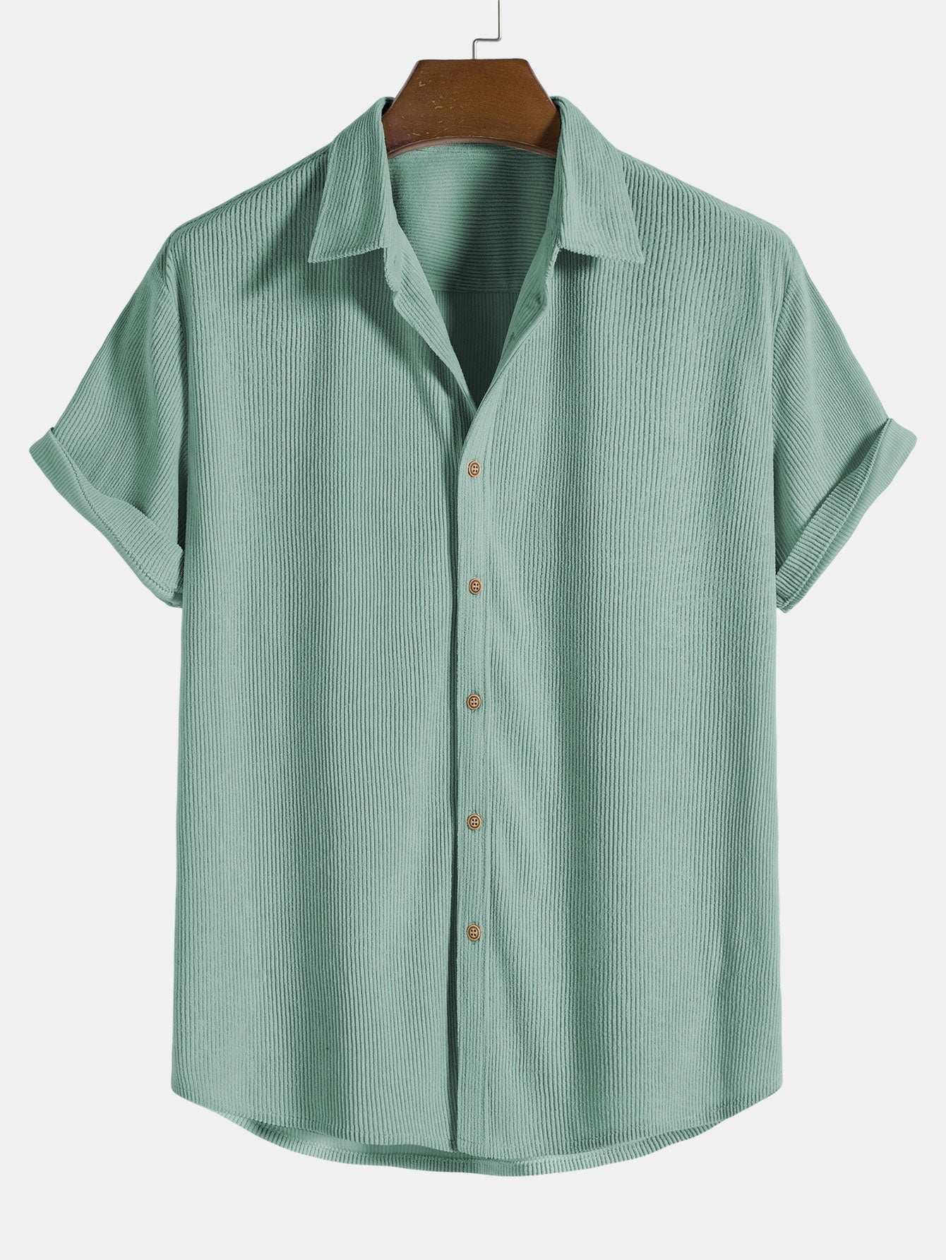 Set estivo casual con camicia a maniche corte e pantaloni corti per uomini – Traspirante e alla moda