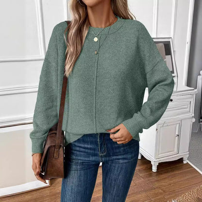 Florémyra - Maglione primaverile senza tempo in maglia leggera con maniche lunghe per donne