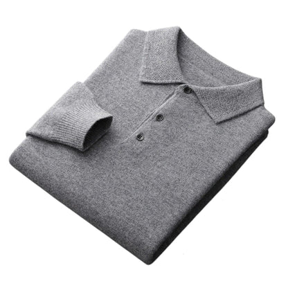 polo uomo cashmere maniche lunghe
