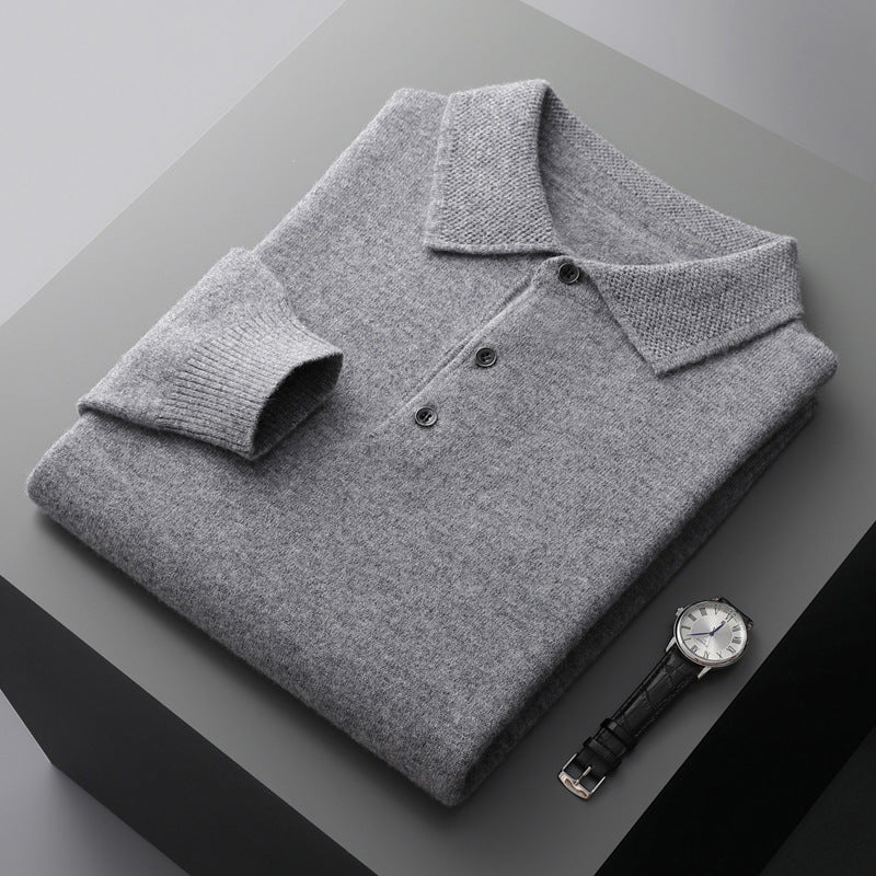 polo uomo cashmere maniche lunghe