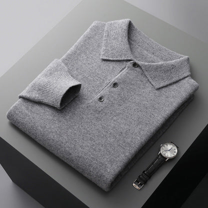polo uomo cashmere maniche lunghe