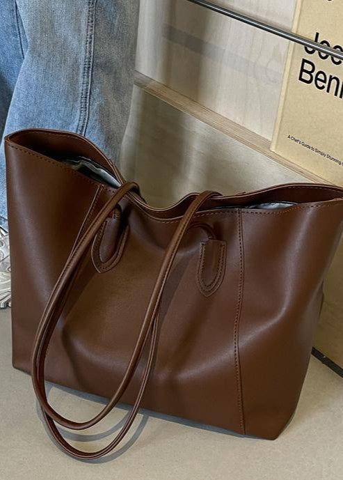 Ambrilys - Grande Shopper Classico in Pelle Vegana per Donne