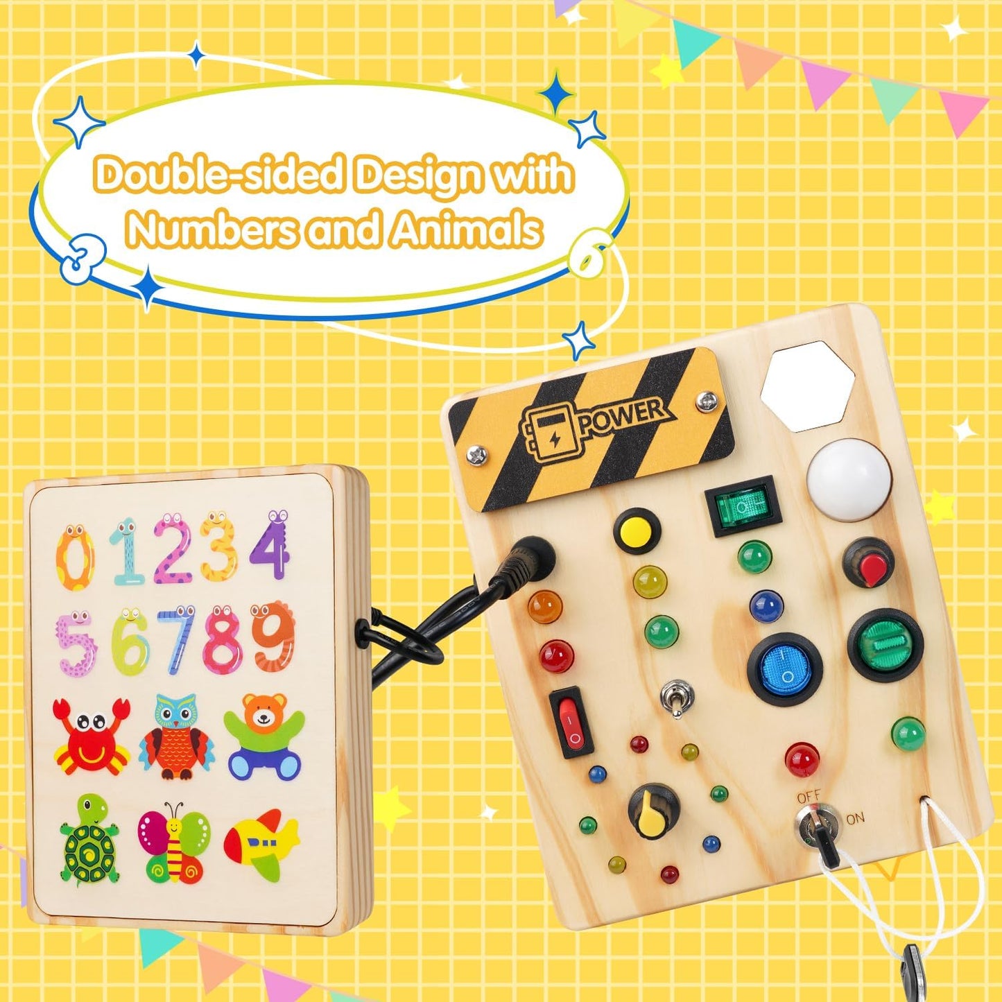 Jouvelia - Tavolo Montessori per bambini piccoli, 27 luci LED – Giocattolo Montessori per 1 a 6 anni