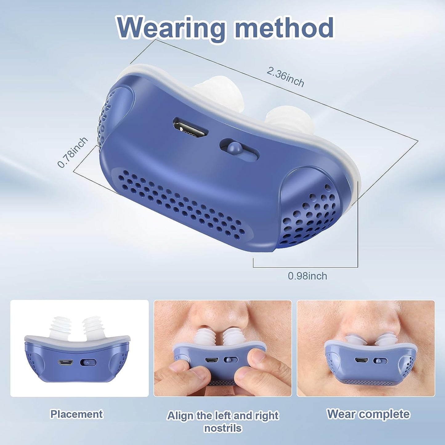 Respilux - Micro dispositivo CPAP per apnea notturna in viaggio e anti russamento – Alternativa al CPAP