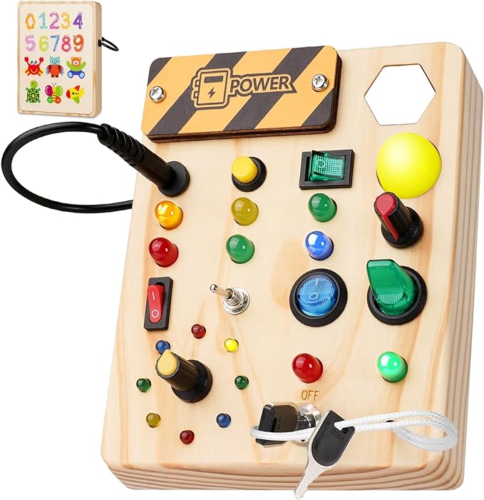 Jouvelia - Tavolo Montessori per bambini piccoli, 27 luci LED – Giocattolo Montessori per 1 a 6 anni