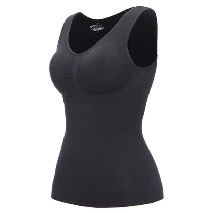 Top modellante in shapewear con reggiseno integrato e controllo della pancia per donne