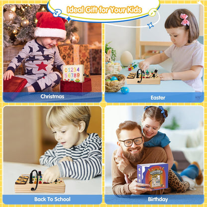 Jouvelia - Tavolo Montessori per bambini piccoli, 27 luci LED – Giocattolo Montessori per 1 a 6 anni