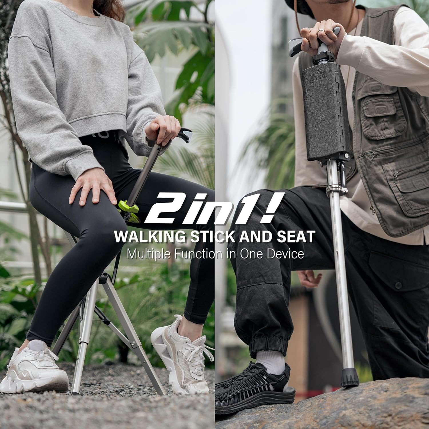 bastone da trekking con sedile