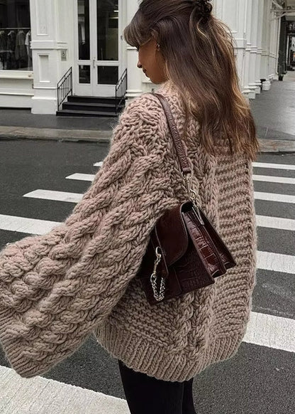 Marguerite - Abito oversize in maglia elegante con maniche lunghe e ampie per la primavera e l'autunno per donne