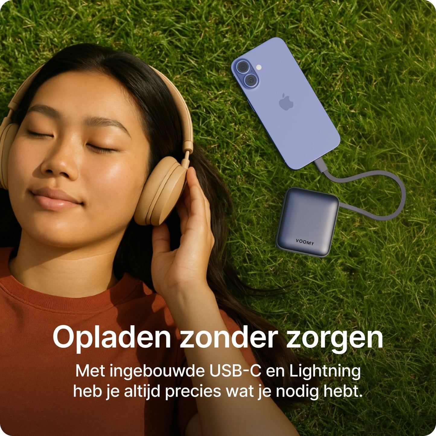 Ampéra - Voomy Charge P610 – Powerbank 10 000 mAh – Cavi integrati – Ricarica rapida 22,5 W