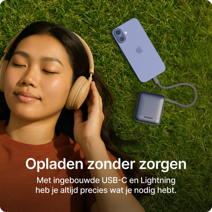 Ampéra - Voomy Charge P610 – Powerbank 10 000 mAh – Cavi integrati – Ricarica rapida 22,5 W
