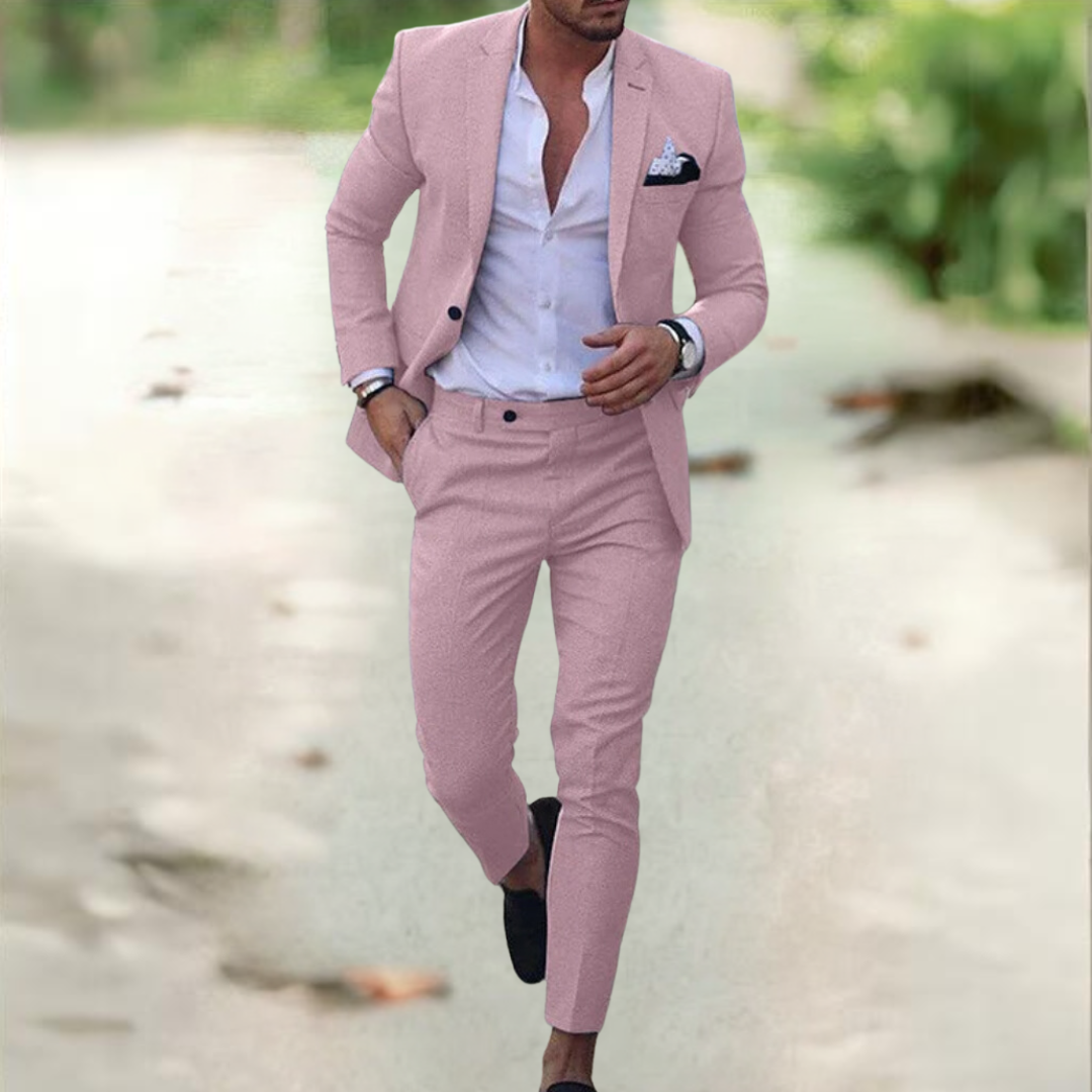 completo uomo due pezzi lino