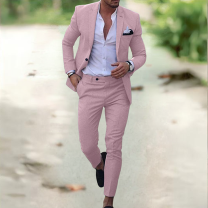 completo uomo due pezzi lino