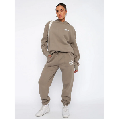Félicie - Set di tute sportive casual per donne | Felpa con cappuccio & Pantaloni da jogging | Morbido rivestimento in fleece