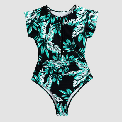 Costume da bagno sportivo da donna con zip – Modellante e comodo per spiaggia e piscina