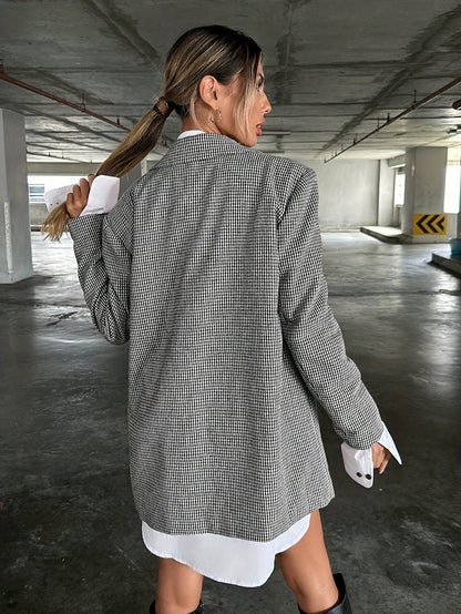 Florélie - Elegante Blazer Lungo Beige per Donne | Business Casual – Giacca Perfetta per la Primavera