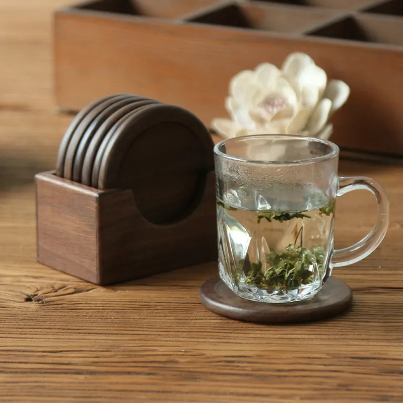 ArtboisZen - Set di Sottobicchieri in Legno Giapponese