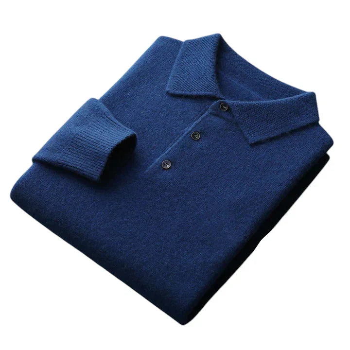 polo uomo cashmere maniche lunghe