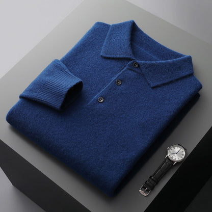 polo uomo cashmere maniche lunghe