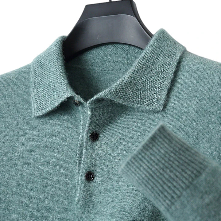polo uomo cashmere maniche lunghe
