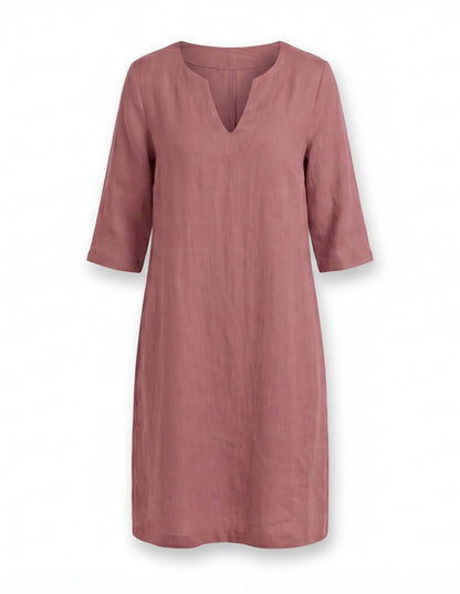 Abito estivo leggero per donne – Vestito arioso con scollatura a V e vestibilità comoda