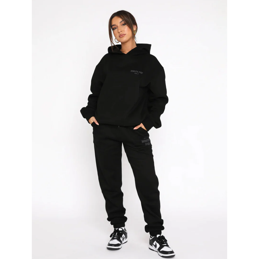 Félicie - Set di tute sportive casual per donne | Felpa con cappuccio & Pantaloni da jogging | Morbido rivestimento in fleece