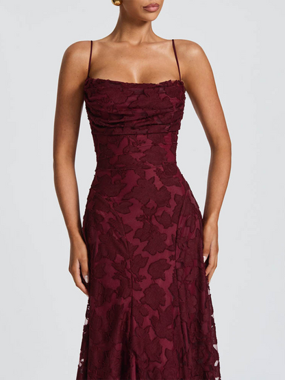 Céloria - Abito estivo con schiena scoperta in chiffon per donne
