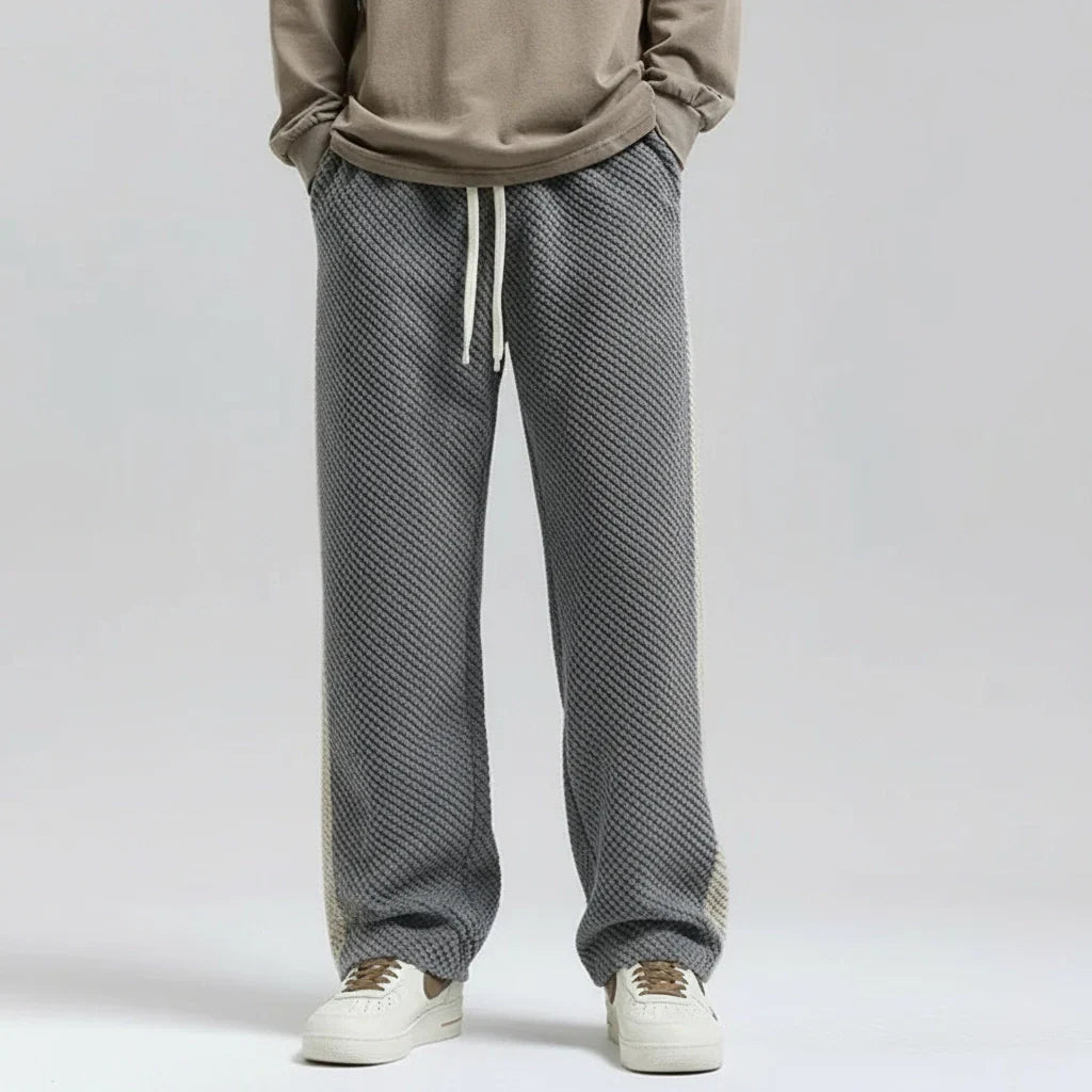 Pantaloni da jogging casual per uomo con strisce laterali – Comodi pantaloni da tempo libero con cordino