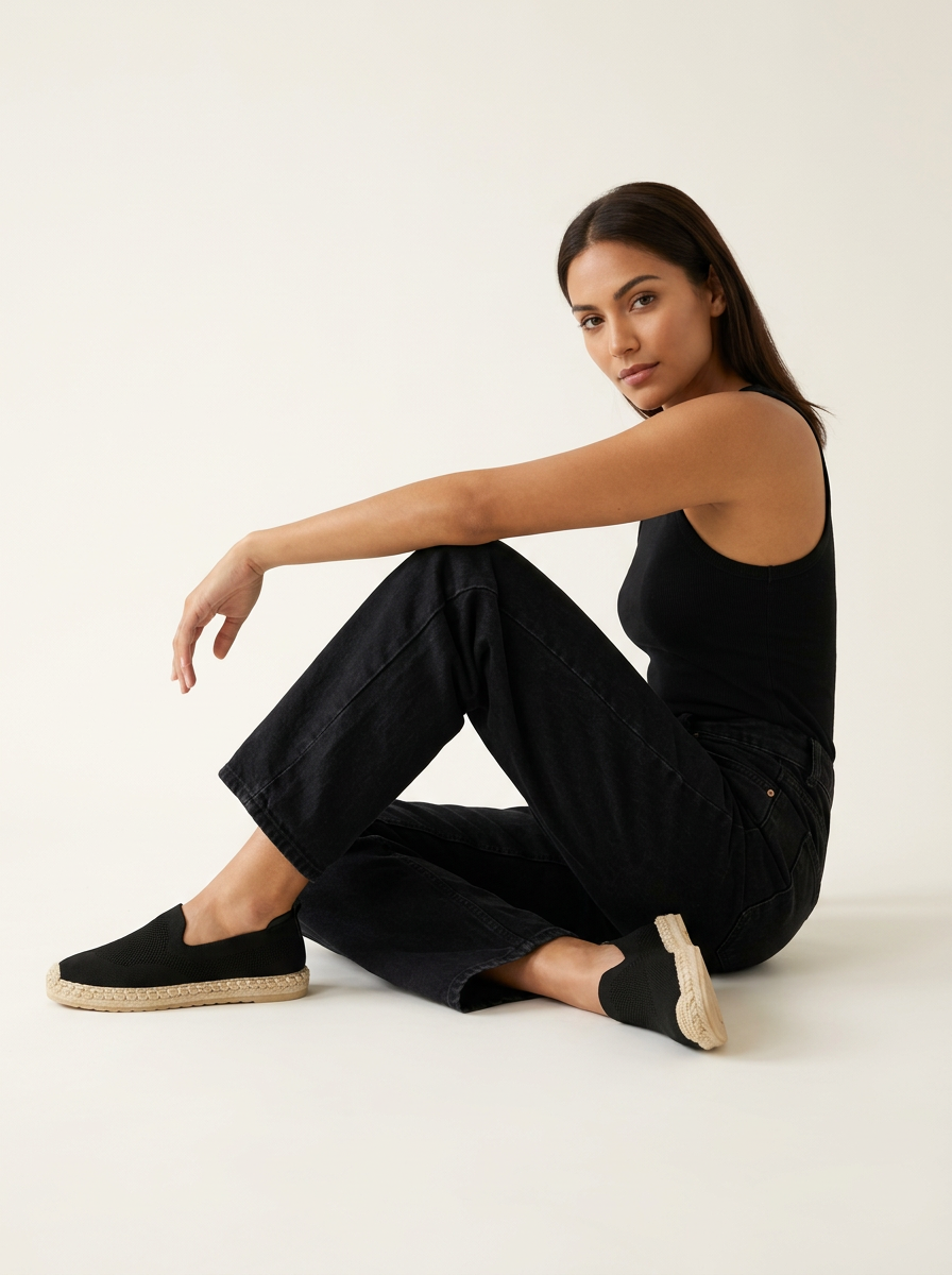 Comodi Espadrillas Slip-On per Donne – Scarpe Leggere da Tempo Libero con Suola Intrecciata